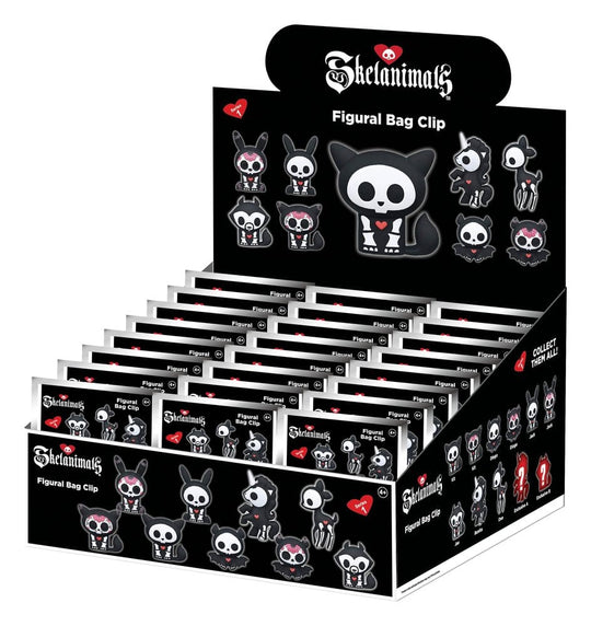 Skelanimals 3D PVC Bag Clips Series 1 Blind Bag Display (24)