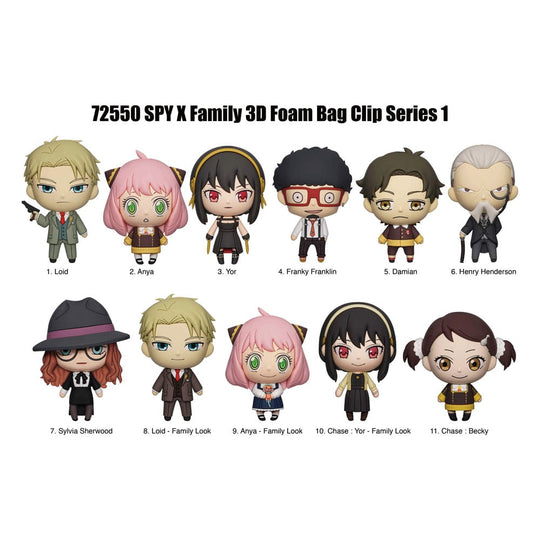 Spy x Family 3D Foam Bag Clips Series 1 Display (24)