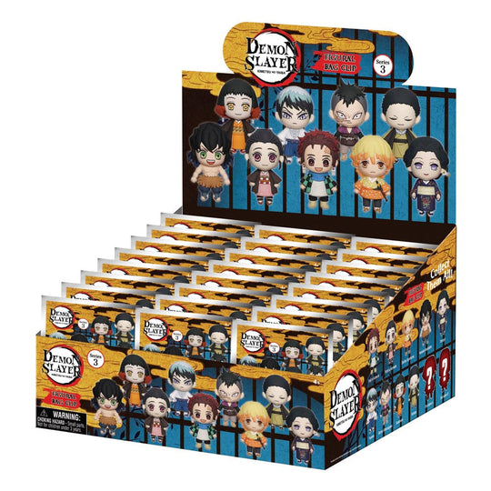 Demon Slayer: Kimetsu no Yaiba 3D PVC Bag Clips Series 3 Display (24)