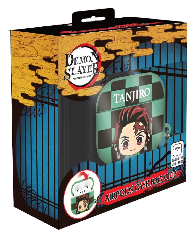 Demon Slayer 3D Foam Airpods Case Bag Clip Tanjiro Display (12)