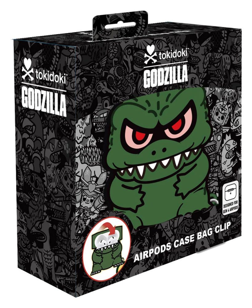 Godzilla x Tokidoki 3D Foam Airpods Case Bag Clip Display (12)