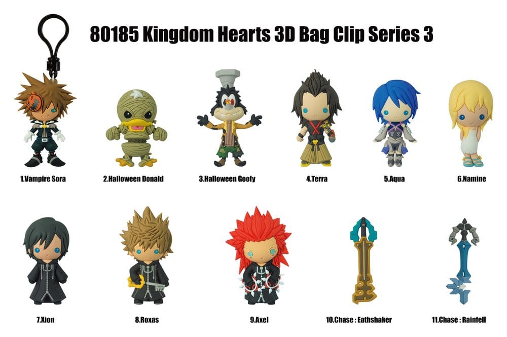 Kingdom Hearts 3D Foam Bag Clips Series 3 Display (24)