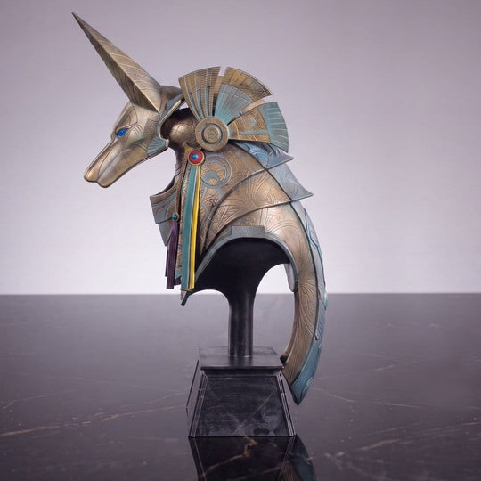 Stargate Desktop Replica Helmet Replica Jackal Guard Helmet Anubis 15 cm