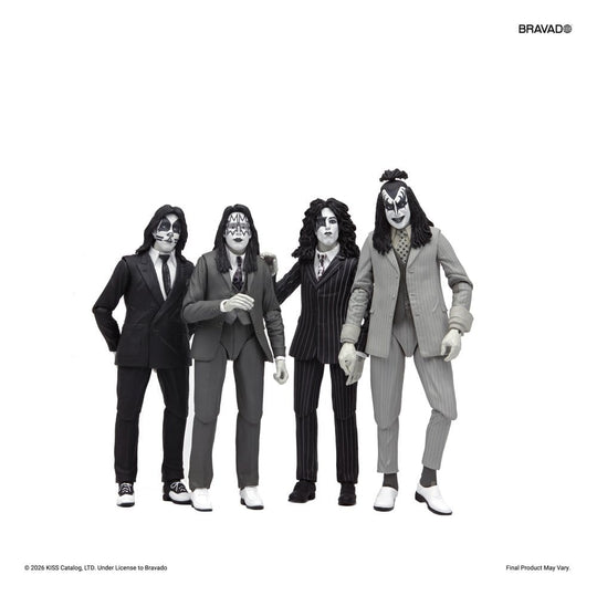 KISS Action Figures 4-Pack Dressed to Kill Album Cover 18 cm