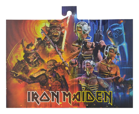 Iron Maiden Future Past World Tour Ultimate Action Figures 2-Pack Senjutsu Eddie and Somewhere in Time Eddie 18 cm