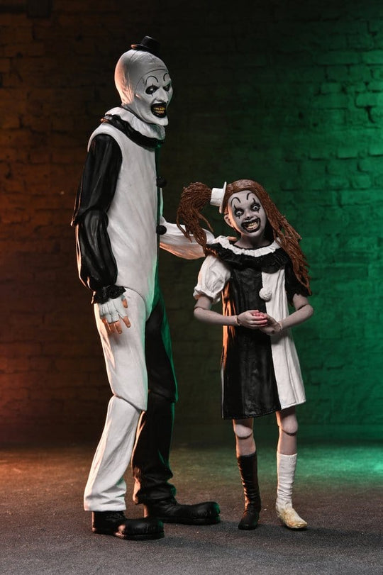 Terrifier 2 2-Pack Action Figures Ultimate Art the Clown & Little Pale Girl 18 cm