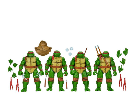 Teenage Mutant Ninja Turtles (Mirage Comics) 4-Pack Action Figures Leonardo, Raphael, Michelangelo, Donatello 18 cm