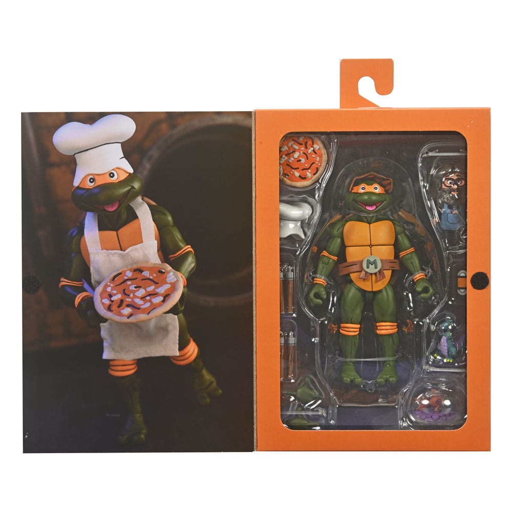 Teenage Mutant Ninja Turtles (1987 Cartoon) Action Figure Ultimate Michelangelo (VHS) 18 cm