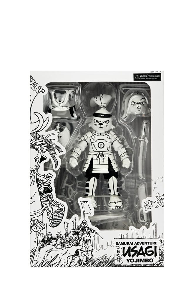 Usagi Yojimbo Action Figure Samurai Usagi Yojimbo (Black & White) 18 cm