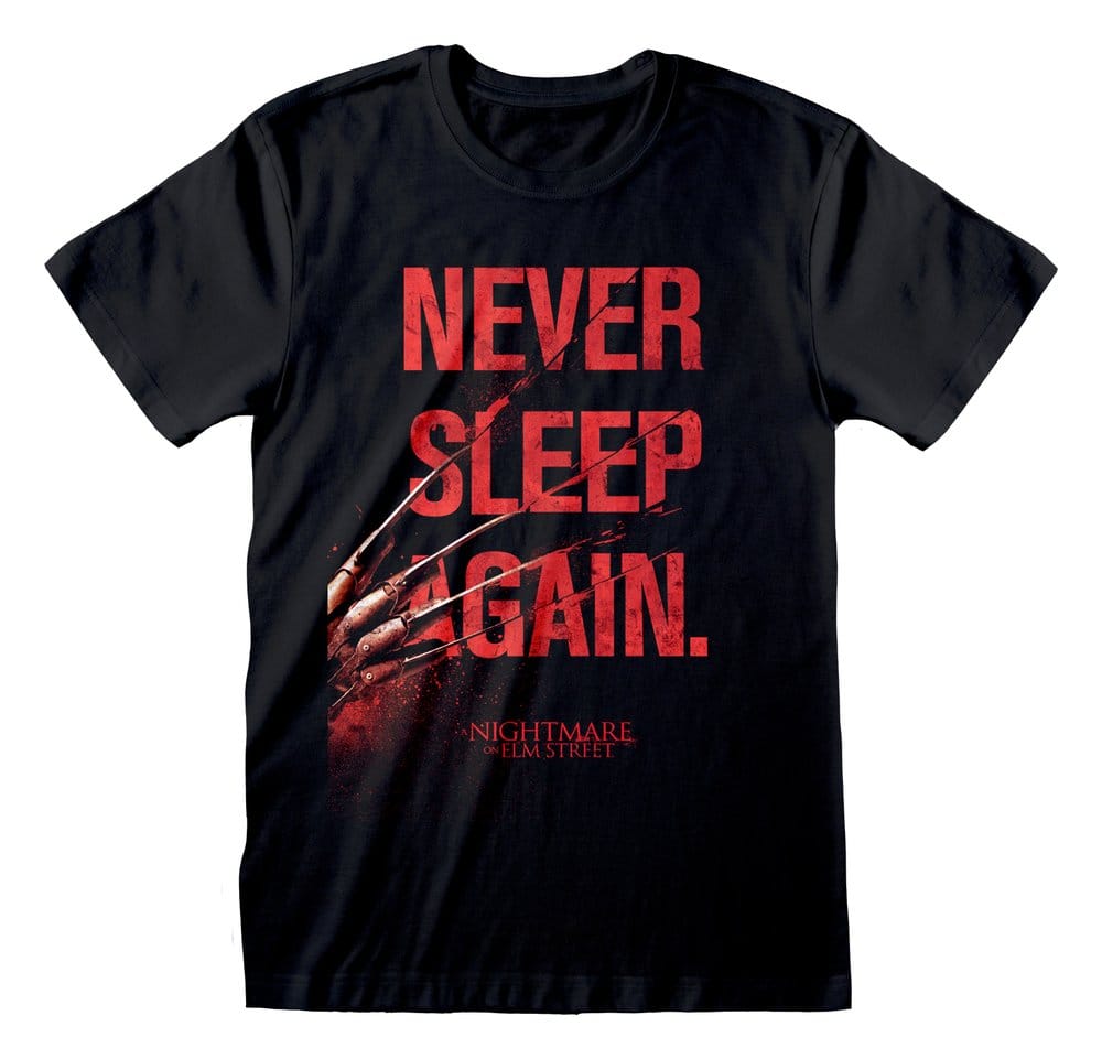 Nightmare on Elm Street T-Shirt Never Sleep Again Black Size S