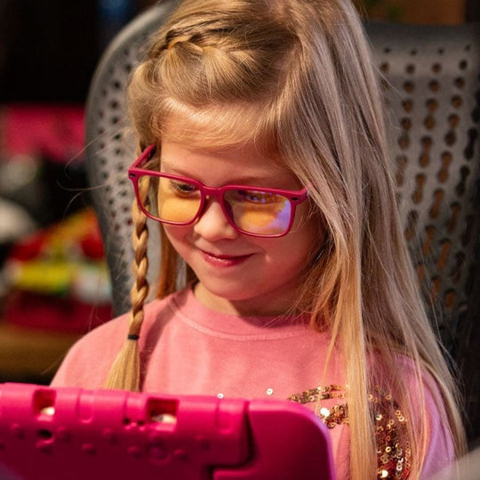 Numskull eSports Glasses Kids Pink Blue Light Blocking