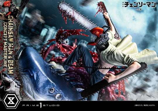 Chainsaw Man Concept Masterline Series Statue 1/6 Chainsaw Man & Beam Bonus Version 73 cm