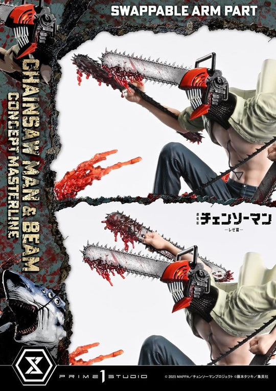 Chainsaw Man Concept Masterline Series Statue 1/6 Chainsaw Man & Beam Bonus Version 73 cm