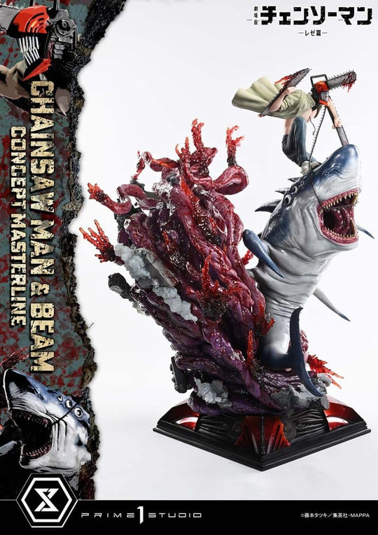 Chainsaw Man Concept Masterline Series Statue 1/6 Chainsaw Man & Beam Bonus Version 73 cm