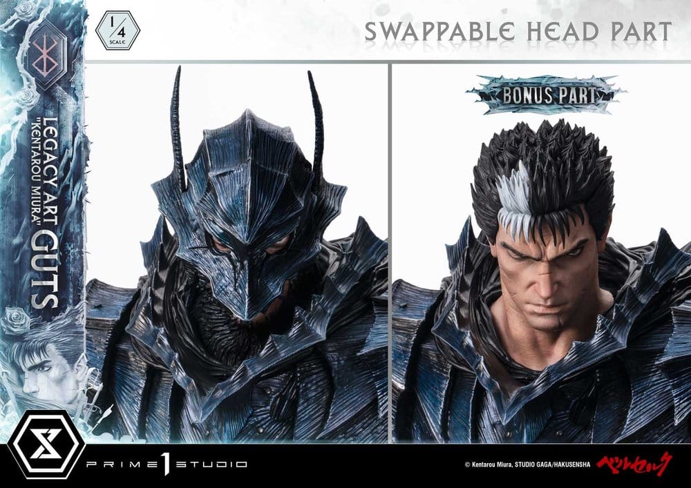 Berserk Legacy Art "Kentarou Miura" Statue 1/4 Guts Bonus Version 74 cm
