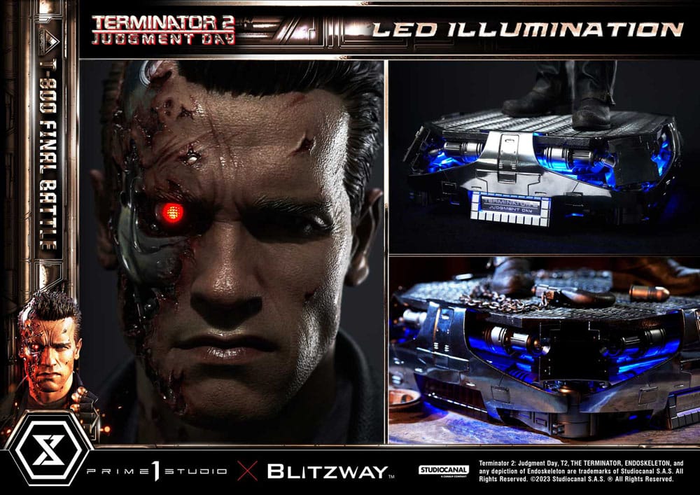 Terminator 2 Museum Masterline Series Statue 1/3 T-800 Final Battle Regular Version 75 cm