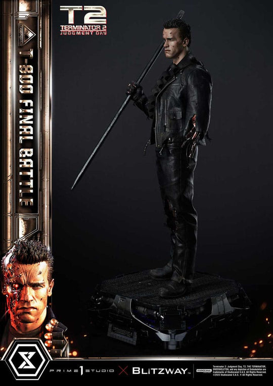 Terminator 2 Museum Masterline Series Statue 1/3 T-800 Final Battle Regular Version 75 cm