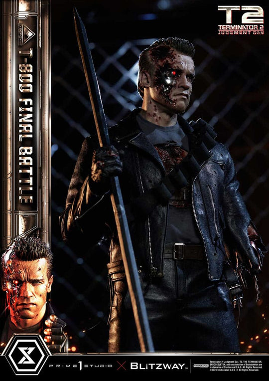 Terminator 2 Museum Masterline Series Statue 1/3 T-800 Final Battle Regular Version 75 cm