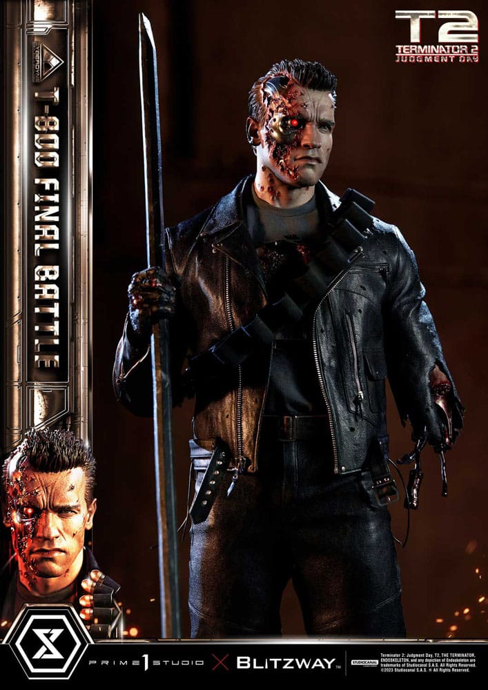Terminator 2 Museum Masterline Series Statue 1/3 T-800 Final Battle Regular Version 75 cm