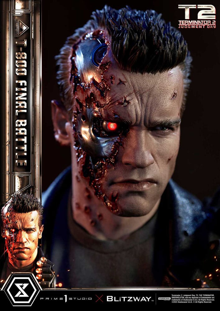 Terminator 2 Museum Masterline Series Statue 1/3 T-800 Final Battle Regular Version 75 cm