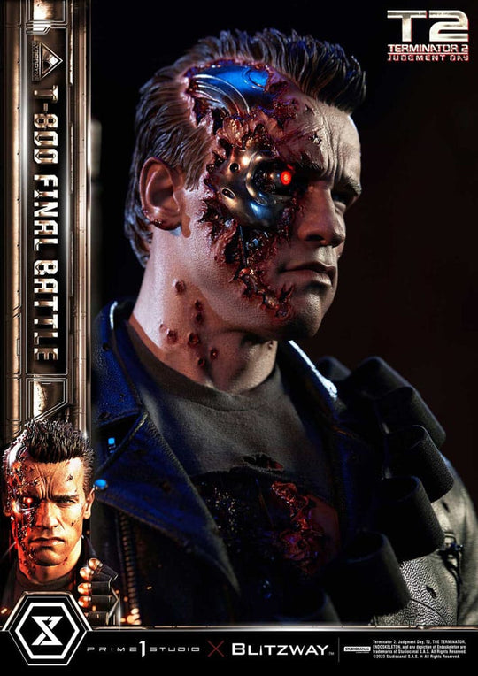 Terminator 2 Museum Masterline Series Statue 1/3 T-800 Final Battle Regular Version 75 cm