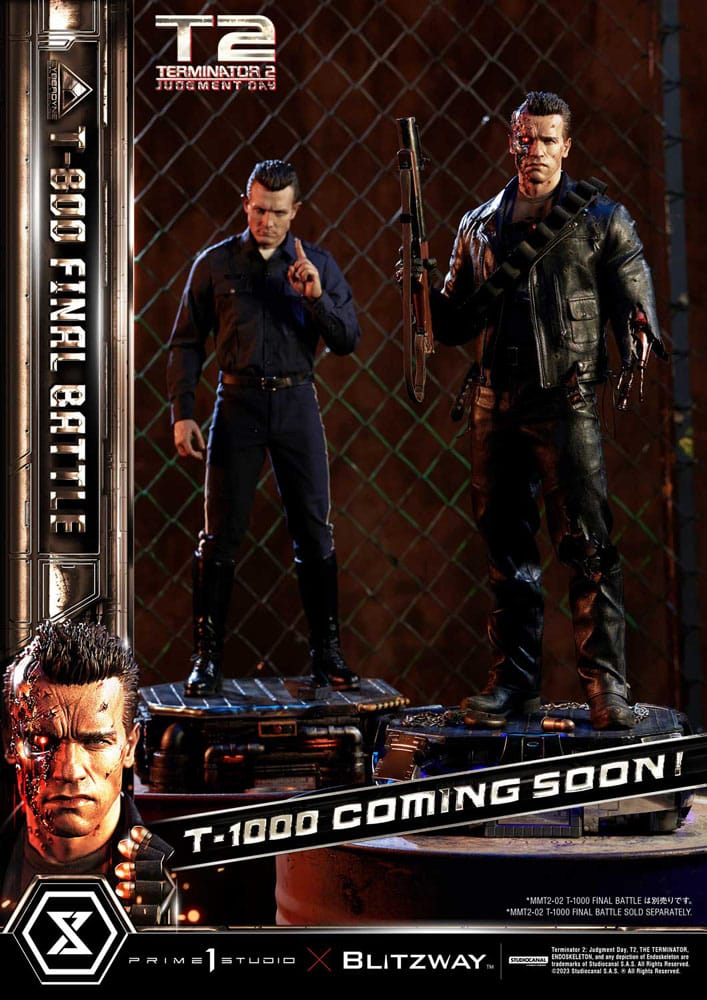 Terminator 2 Museum Masterline Series Statue 1/3 T-800 Final Battle Regular Version 75 cm