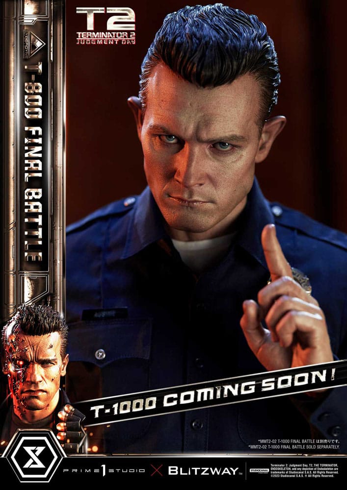 Terminator 2 Museum Masterline Series Statue 1/3 T-800 Final Battle Regular Version 75 cm