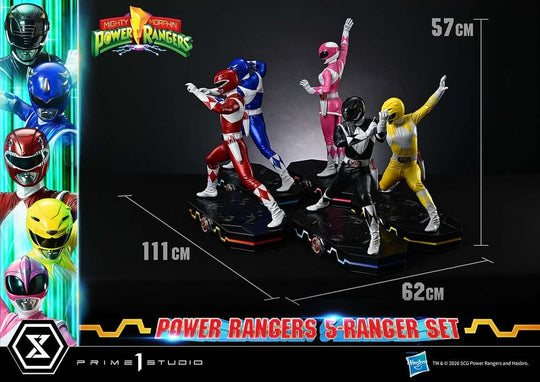 Mighty Morphin Power Rangers Premium Masterline Set of 5 Statues 1/4 Deluxe Version 62 cm