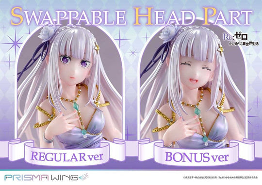 Re:Zero Prisma Wing Statue 1/7 Emilia Glass Edition Bonus Version 29 cm