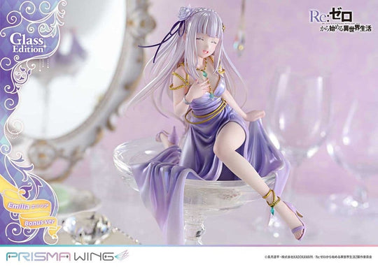 Re:Zero Prisma Wing Statue 1/7 Emilia Glass Edition Bonus Version 29 cm