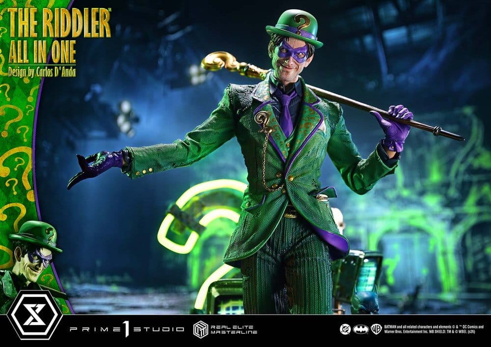 DC Comics Real Elite Masterline Series Statue 1/3 The Riddler All In One (Design by Carlos D'Anda) 74 cm
