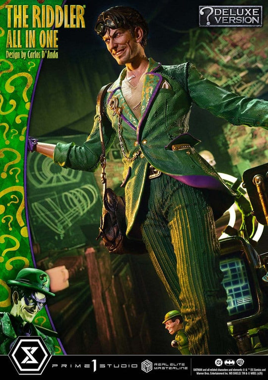DC Comics Real Elite Masterline Series Statue 1/3 The Riddler All In One (Design by Carlos D'Anda) Deluxe Version 74 cm