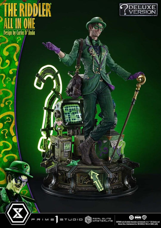 DC Comics Real Elite Masterline Series Statue 1/3 The Riddler All In One (Design by Carlos D'Anda) Deluxe Version 74 cm