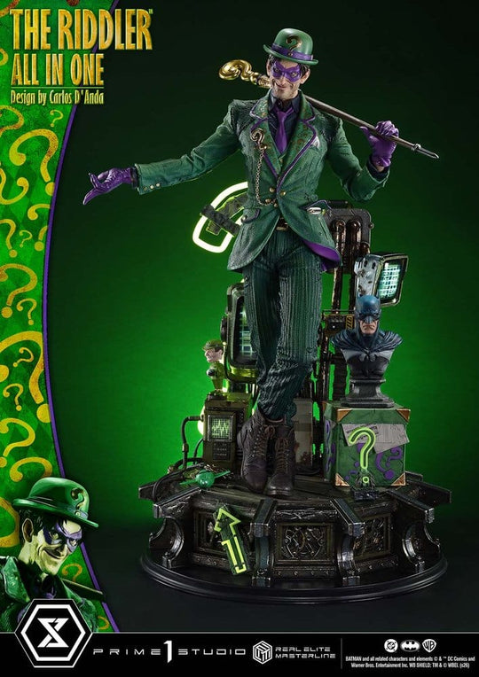 DC Comics Real Elite Masterline Series Statue 1/3 The Riddler All In One (Design by Carlos D'Anda) Deluxe Version 74 cm