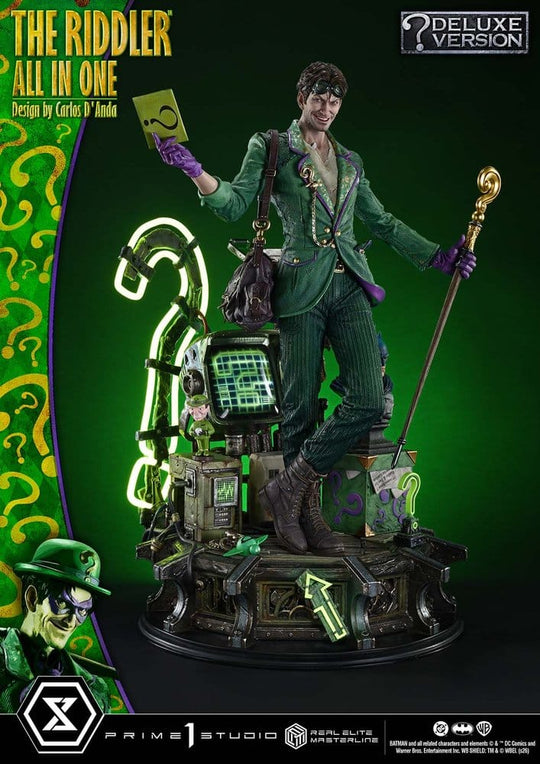DC Comics Real Elite Masterline Series Statue 1/3 The Riddler All In One (Design by Carlos D'Anda) Deluxe Version 74 cm