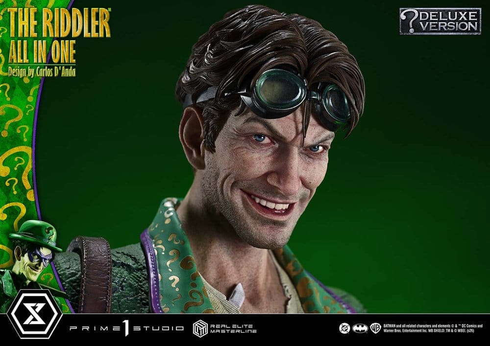 DC Comics Real Elite Masterline Series Statue 1/3 The Riddler All In One (Design by Carlos D'Anda) Deluxe Version 74 cm
