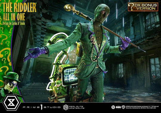 DC Comics Real Elite Masterline Series Statue 1/3 The Riddler All In One (Design by Carlos D'Anda) DX Bonus Version 74 cm