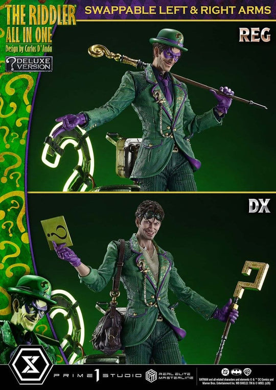 DC Comics Real Elite Masterline Series Statue 1/3 The Riddler All In One (Design by Carlos D'Anda) DX Bonus Version 74 cm