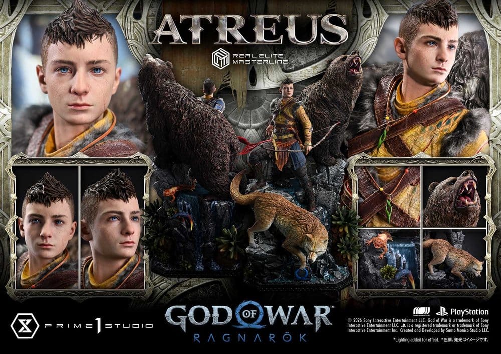 God of War: Ragnarok Real Elite Masterline Statue 1/3 Atreus 96 cm