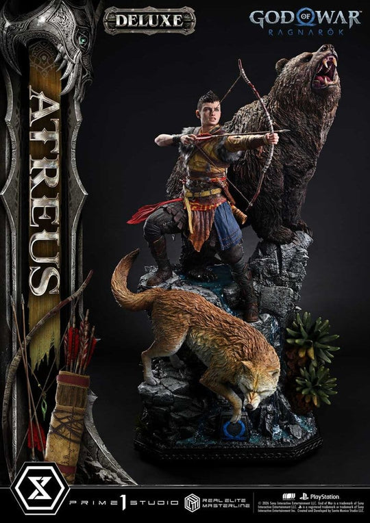 God of War: Ragnarok Real Elite Masterline Statue 1/3 Atreus DX Bonus Version 96 cm