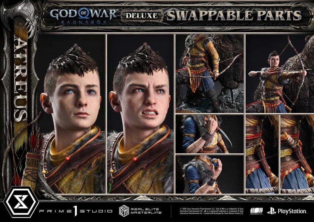 God of War: Ragnarok Real Elite Masterline Statue 1/3 Atreus DX Bonus Version 96 cm