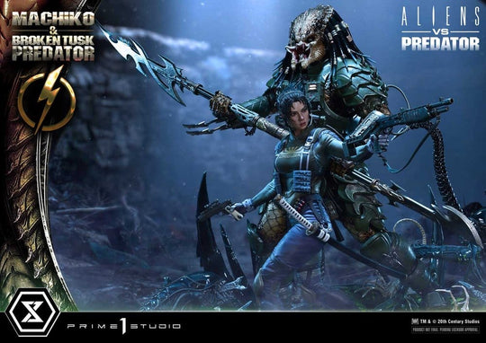 Aliens vs. Predator (Comic) Ultimate Premium Masterline Statue 1/4 Machiko & Broken Tusk Predator DX Bonus Version 84 cm