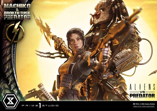 Aliens vs. Predator (Comic) Ultimate Premium Masterline Statue 1/4 Machiko & Broken Tusk Predator DX Bonus Version 84 cm