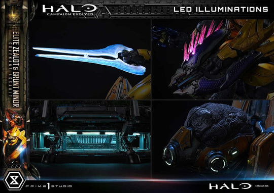 Halo: Campaign Evolved Ultimate Premium Masterline Series Statue 1/4 Elite Zealot & Grunt Minor: Covenant Assault 81 cm