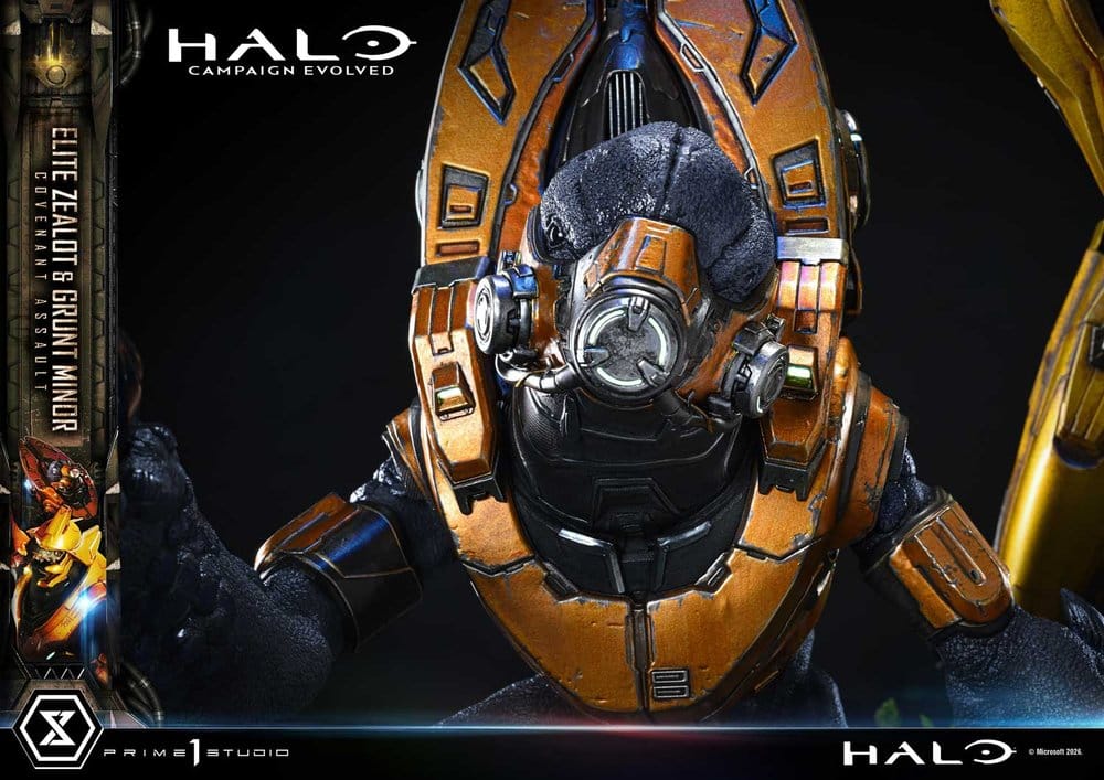 Halo: Campaign Evolved Ultimate Premium Masterline Series Statue 1/4 Elite Zealot & Grunt Minor: Covenant Assault 81 cm