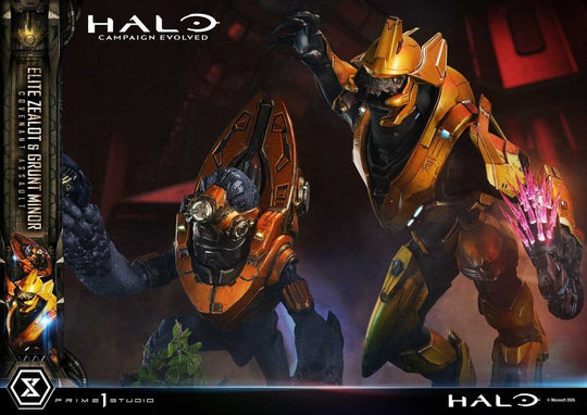 Halo: Campaign Evolved Ultimate Premium Masterline Series Statue 1/4 Elite Zealot & Grunt Minor: Covenant Assault Bonus Version 81 cm