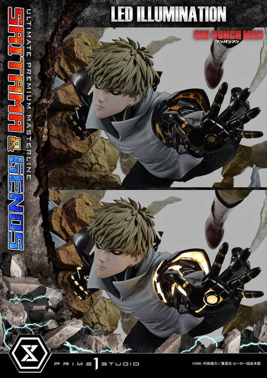 One-Punch Man Ultimate Premium Masterline Series Statue 1/4 Saitama & Genos 73 cm