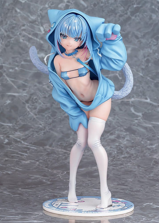 Virtual illustrator Kanzarin PVC Figure 1/6 kanzarin-chan: Cat-Eared Hoodie Ver. 26 cm