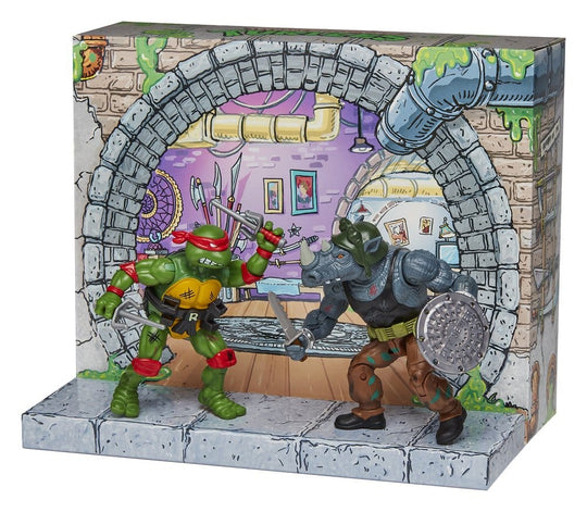 Teenage Mutant Ninja Turtles: Remastered Action Figures Raphael vs. Rocksteady