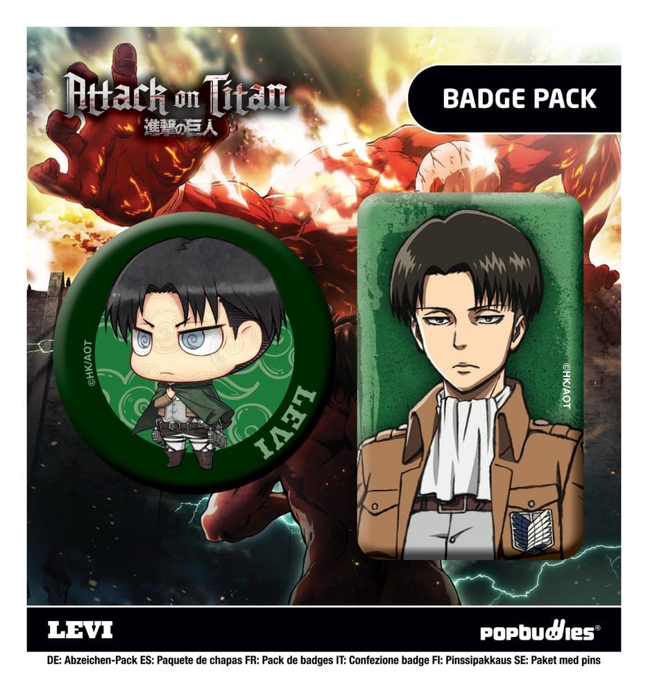 Attack on Titan Badges 2-Pack Levi